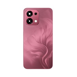 Tampa Traseira+Lente da Câmera Oppo A6 Pro 5G Vermelho Pau-Rosa